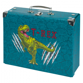 Skladací školský kufrík T-REX s kovaním