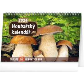 Stolový Hubársky kalendár 2024, 23,1 × 14,5 cm