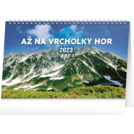Stolní kalendář Až na vrcholky hor 2023, 23,1 × 14,5 cm