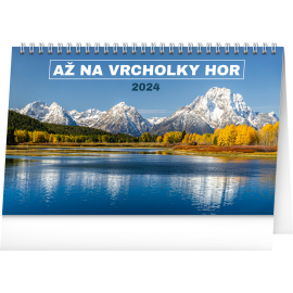 Stolový kalendár Až na vrcholky hôr 2024, 23,1 × 14,5 cm