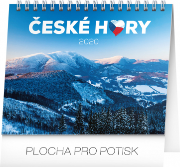 Stolní kalendář České hory CZ 2020, 16,5 x 13 cm