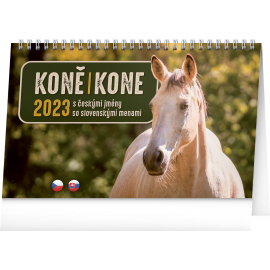 Stolový kalendár Koně – Kone CZ/SK 2023, 23,1 × 14,5 cm
