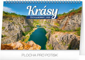 Stolní kalendář Krásy Čech a Moravy CZ 2020, 23,1 x 14,5 cm