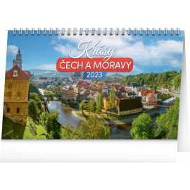 Stolní kalendář Krásy Čech a Moravy 2023, 23,1 × 14,5 cm