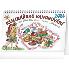 Stolový kalendár Kulinárské putovanie 2024 – Kamila Skopová, 23,1 × 14,5 cm