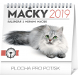 Stolový kalendár Mačky – s menami mačiek SK 2019, 16,5 x 13 cm