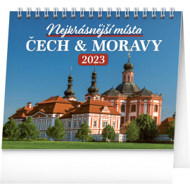 Stolní kalendář Nejkrásnější místa Čech a Moravy 2023, 16,5 × 13 cm