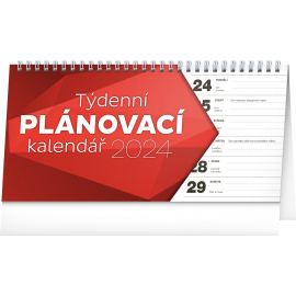 Stolový kalendár Plánovací riadkový CZ 2024, 25 × 12,5 cm