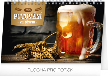 Stolní kalendář Putování za pivem 2019, 23,1 x 14,5 cm