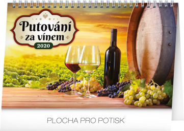 Stolní kalendář Putování za vínem CZ 2020, 23,1 x 14,5 cm