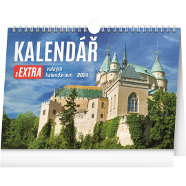 Stolový kalendár s extra veľkým kalendáriom 2024, 30 × 21 cm