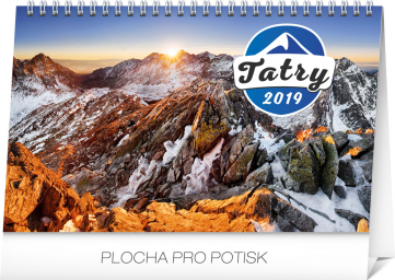Stolový kalendár Tatry SK 2019, 23,1 x 14,5 cm