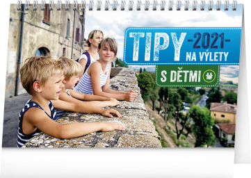 Stolový kalendár Tipy na výlety s detmi 2021, 23,1 × 14,5 cm