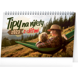 Stolní kalendář Tipy na výlety s dětmi 2023, 23,1 × 14,5 cm