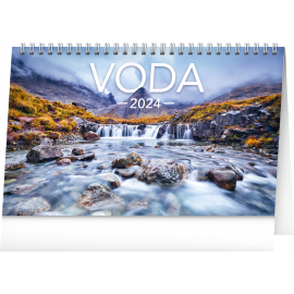 Stolový kalendár Voda CZ/SK 2024, 23,1 × 14,5 cm