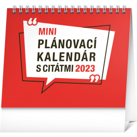 Stolový kalendár Plánovací s citátmi 2023, 16,5 × 13 cm