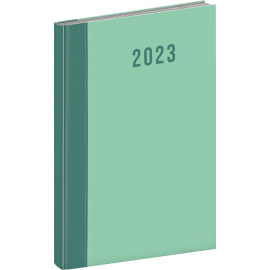 Týždenný diár Cambio 2023, zelený, 15 × 21 cm