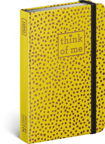 Týždenný diár Bodky – Think of me 2021, 11 × 16 cm