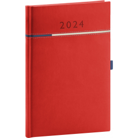 Týždenný diár Tomy červeno–modrý, 2024 15 × 21 cm