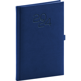 Týždenný diár Vivella Classic 2024, modrý, 15 × 21 cm