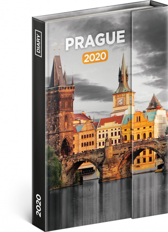Týždenný magnetický diár Praha 2020, 11 × 16 cm
